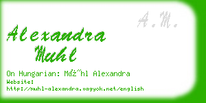 alexandra muhl business card