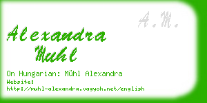 alexandra muhl business card